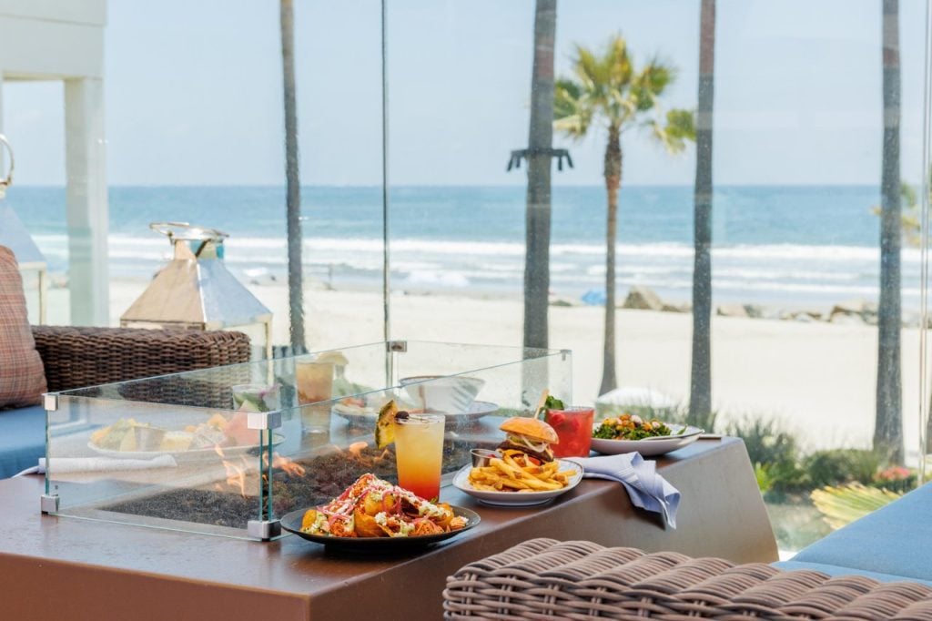 Sun Deck food at a fire pit