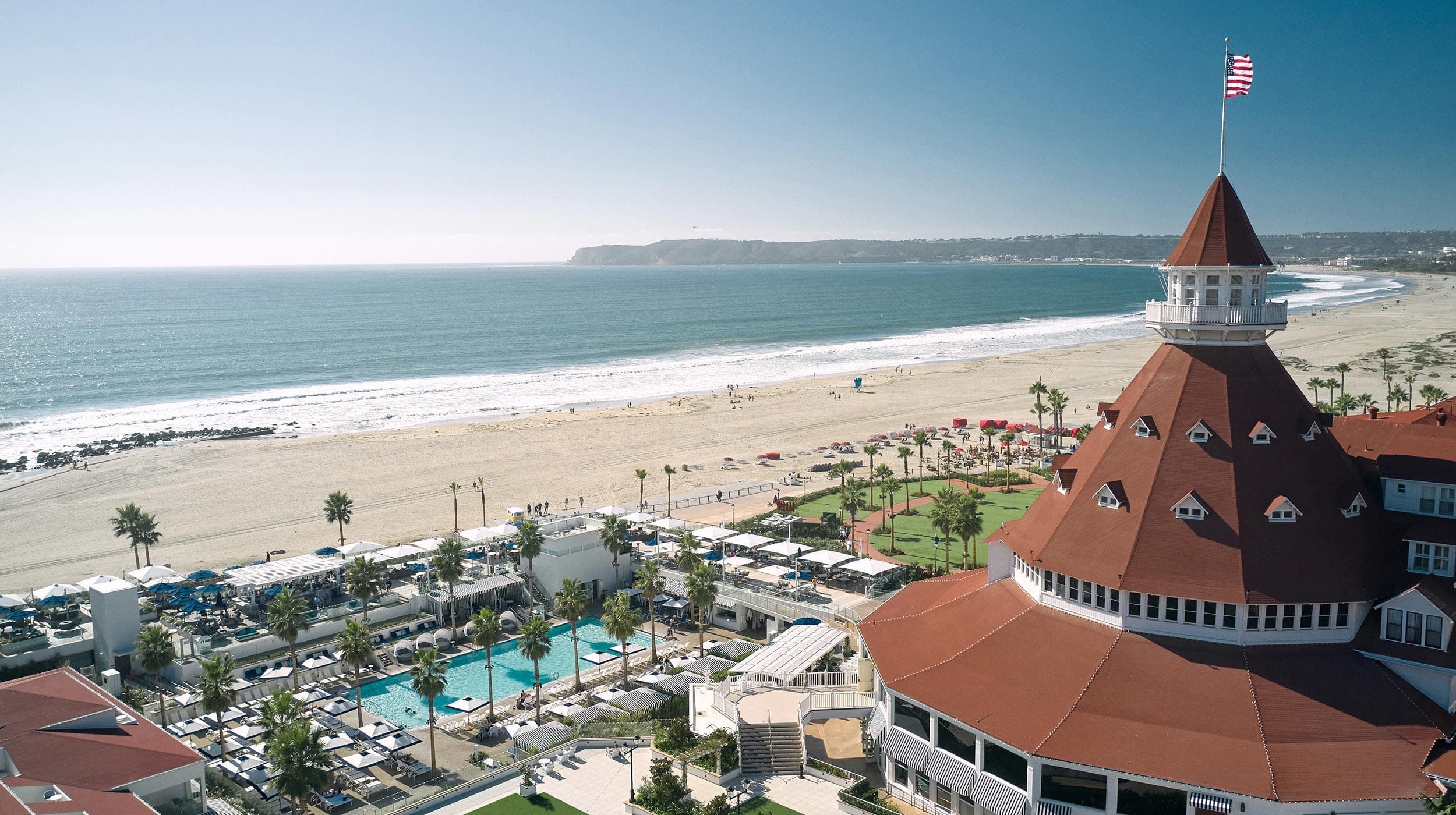 Hotel del Coronado and beach