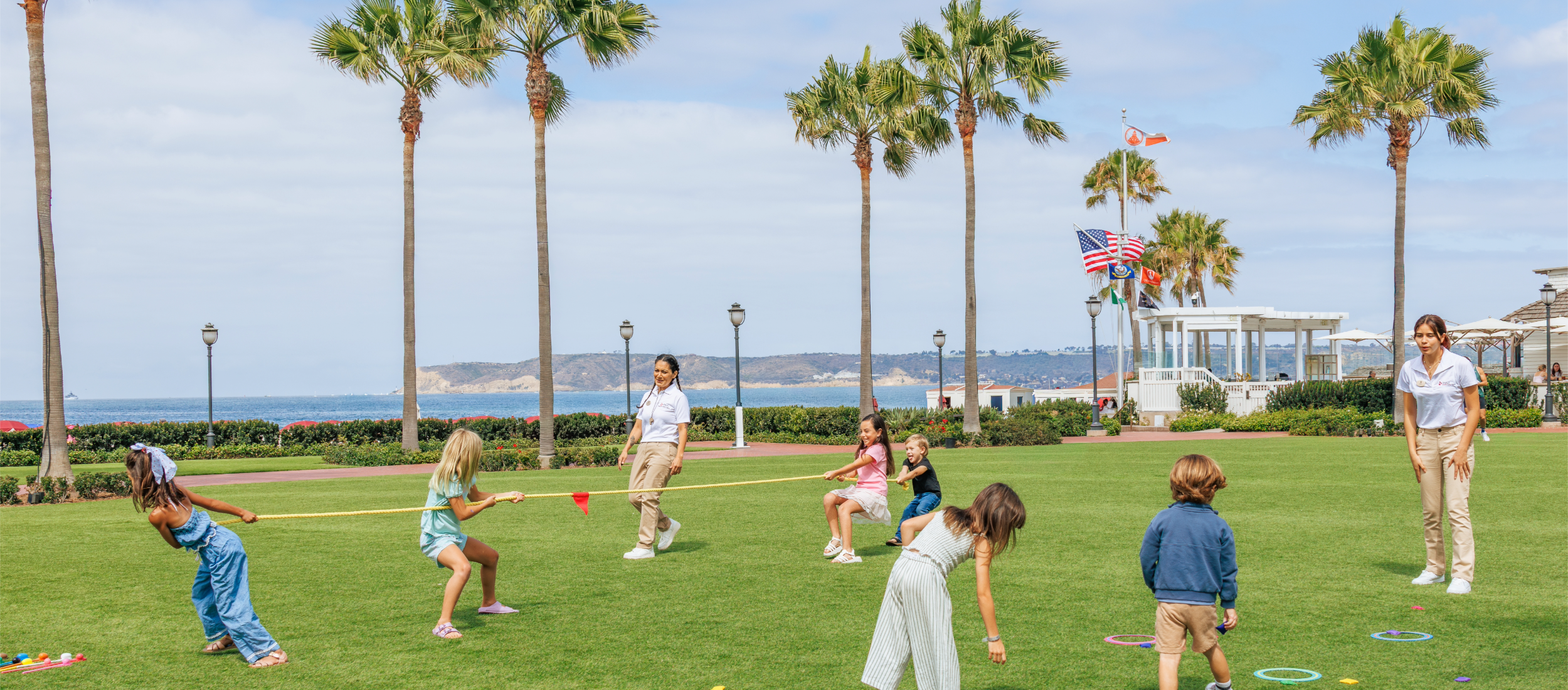 kids playing on lawn
