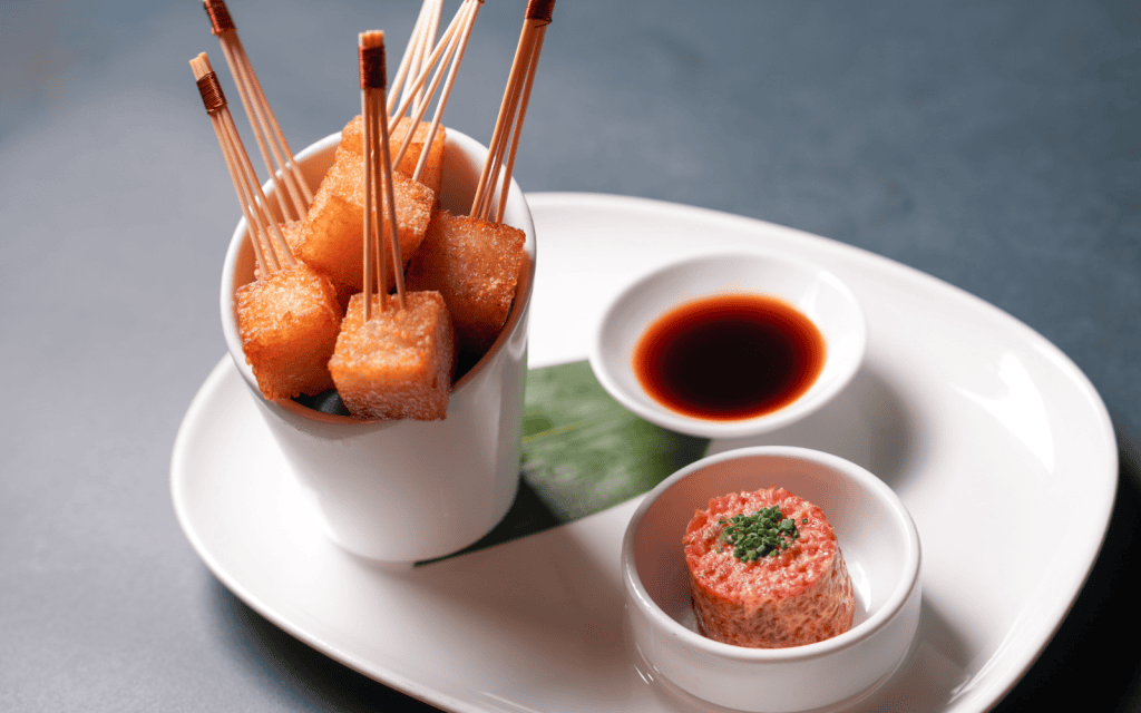 spicy tuna crispy rice dish