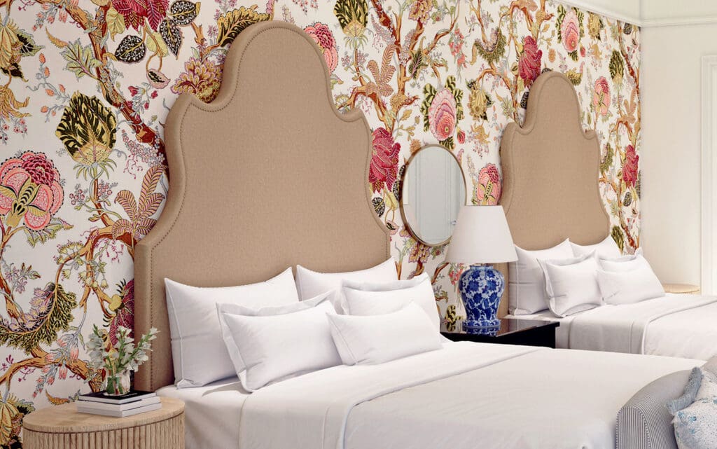 Victorian Room rendering with 2 Queen Beds