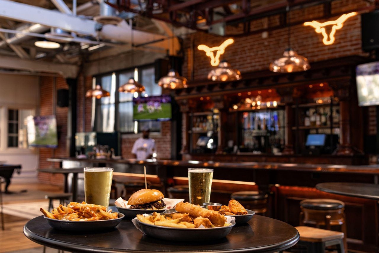 match day beer and bites in historic laundry building