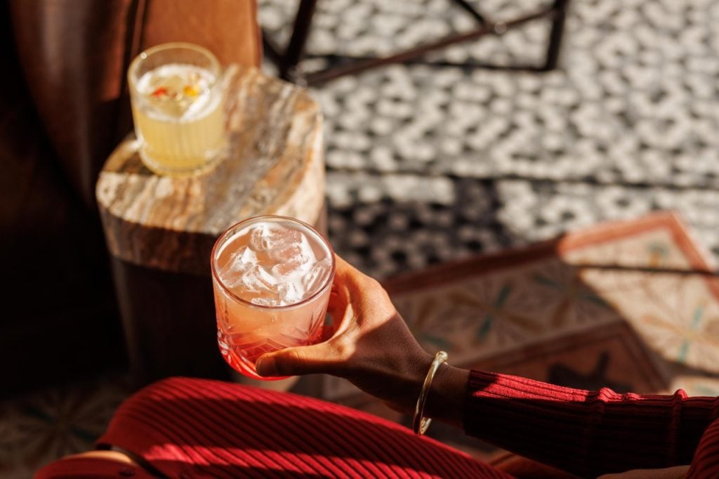Closeup of drinks